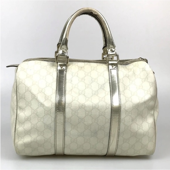 GUCCI Boston Bag GG Supreme PVC & Leather Authentic - Picture 2 of 10